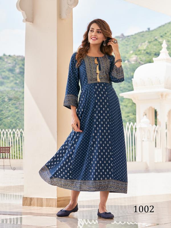 Banwery Queen 1 Fancy Wear Long  Rayon Anarkali Kurti Collection